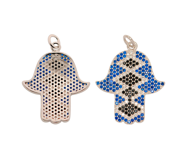 Dije micropave mano hamsa 26x21mm A7/SP x und