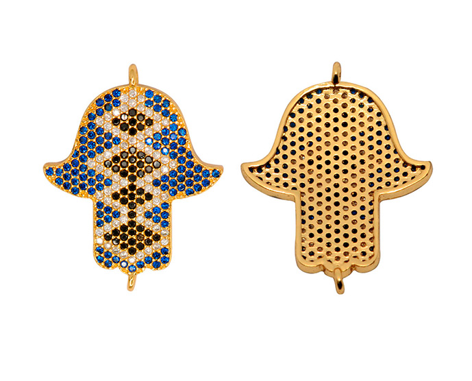 Link micropave mano hamsa 28x22mm B49/GP x und