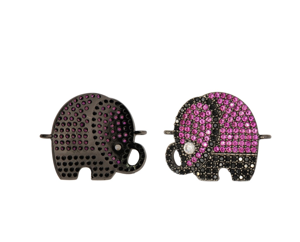 Link micropave elefante fuchsia 23x19mm B48-1/BN x und