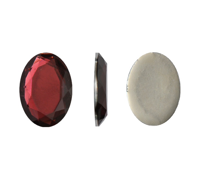 Acrilico 5006# oval 17x24mm ruby A69 x und