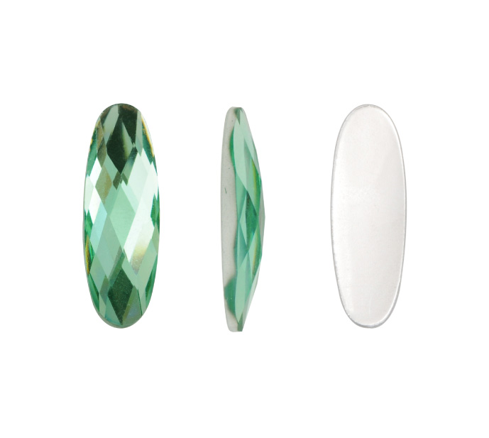 Acrilico 5005# oval 7x21mm chrysolite C21 x und