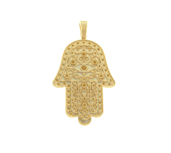 Mano hamsa 43x73mm A18145/golfi x und