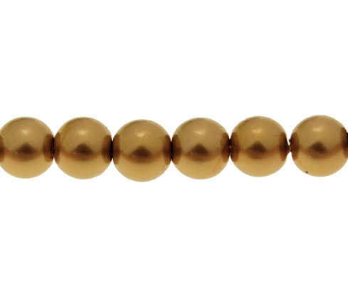 Perla sintetica redonda 8mm dorado A-71 x 55 und