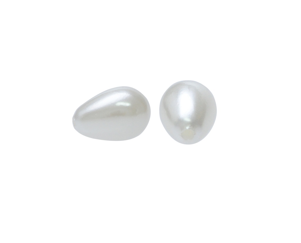 Perla sintetica gota 1H 6x8mm cream A-03 x und