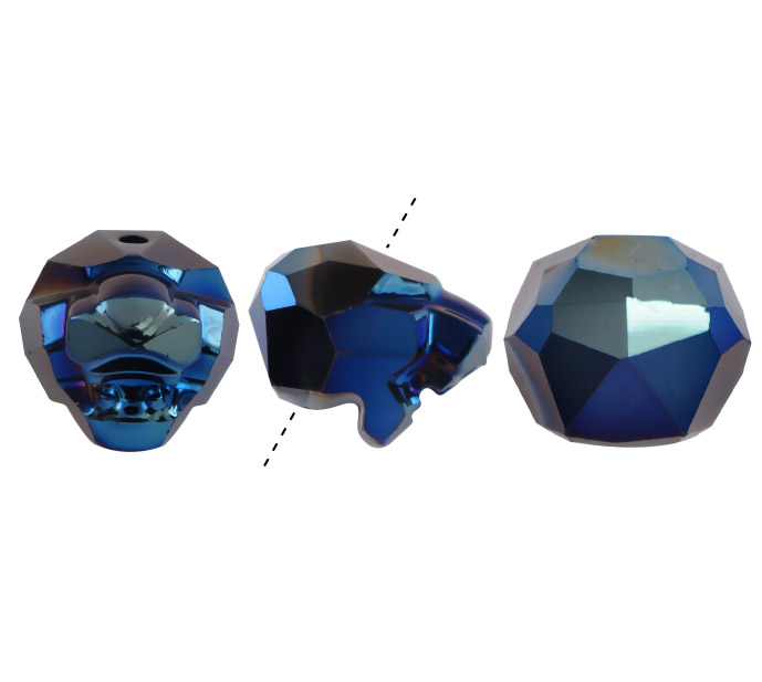 5751 swarovski pantera crystal metalic blue 2X 14mm x und