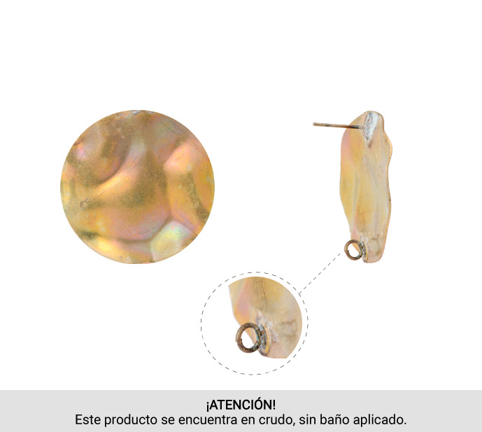 Aretes redondo martillado 30mm/R x 10 pares