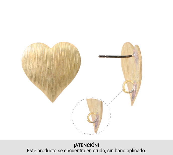 Aretes corazon 19x20mm/R x 10 pares