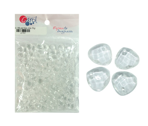 Acrilico 3058 gota 10mm cristal x 50 gr