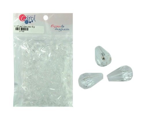 Acrilico 2377 gota 7x12mm cristal x 50 gr