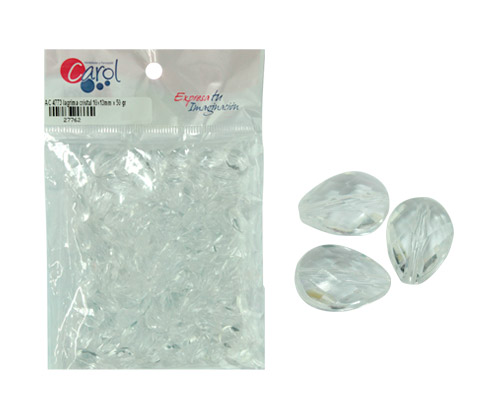 Acrilico 4773 lagrima cristal 10x13mm x 50 gr