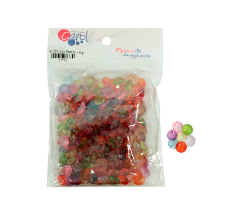 Acrilico 3371 redonda star 10mm mix x 50 gr