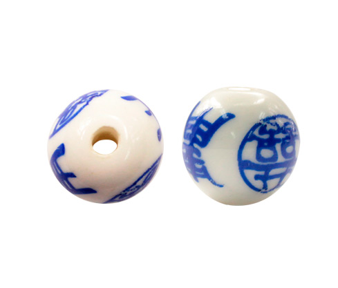 Ceramica redonda 12mm azul china x und