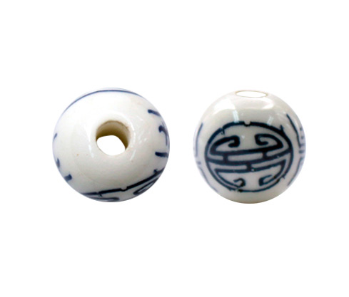 Ceramica redonda 10mm azul china x und