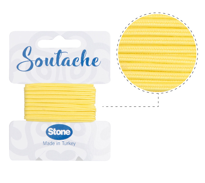 Cordon soutache 3mm maize ST1480 x 2.5m