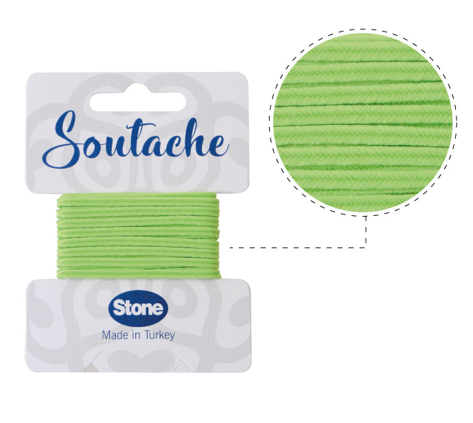 Cordon soutache 3mm green ST1530 x 2.5m