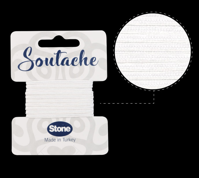 Cordon soutache 3mm snow white ST1670 x 2.5m