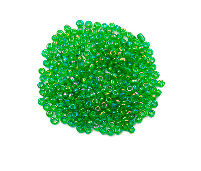 Mostacilla china 8/0-3mm emerald AB x lb