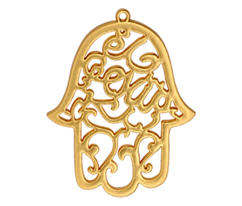 Mano hamsa 94x68mm H-9394/oro mate x und