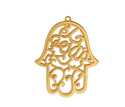 Mano hamsa 58x43mm H-9395/oro mate x und