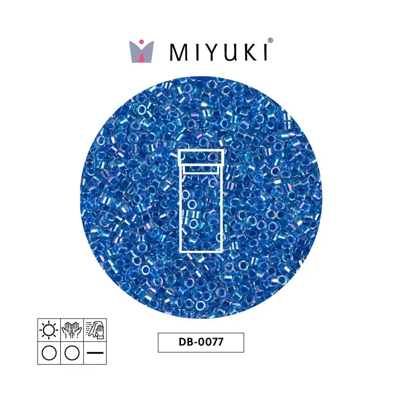 Miyuki delica 11/0 DB0077 blue lined crystal AB x 3g