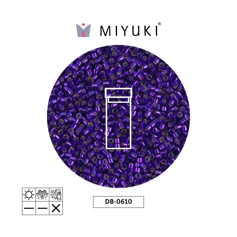 Miyuki delica 11/0 DB0610 silve ld dk violet x 3g