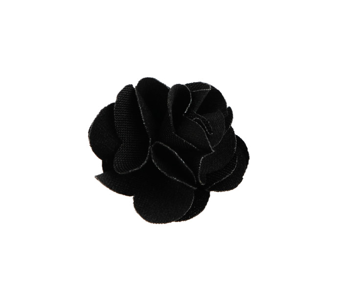 Flor tela 2.5cm 2 negro x und