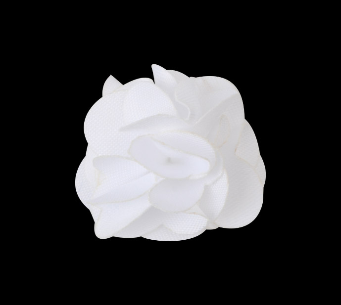 Flor tela 3.0cm 1 blanco x und