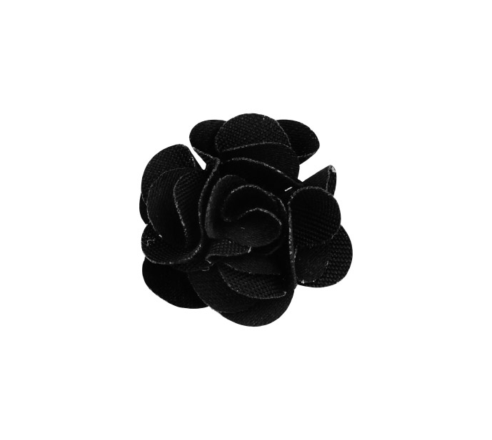 Flor tela 2.0cm 2 negro x und