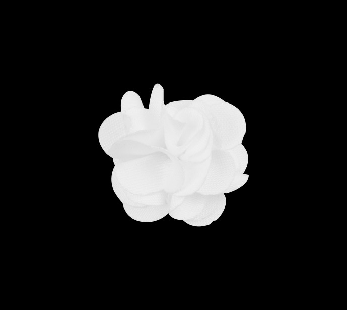 Flor tela 2.0cm 1 blanco x und