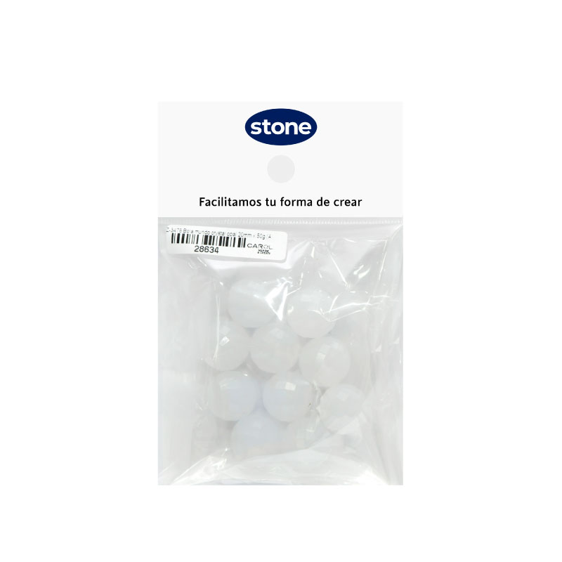 AcrilicoAZ-3478 Bola mundo crystal opal 20mm x 50g (Aprox 10unds)