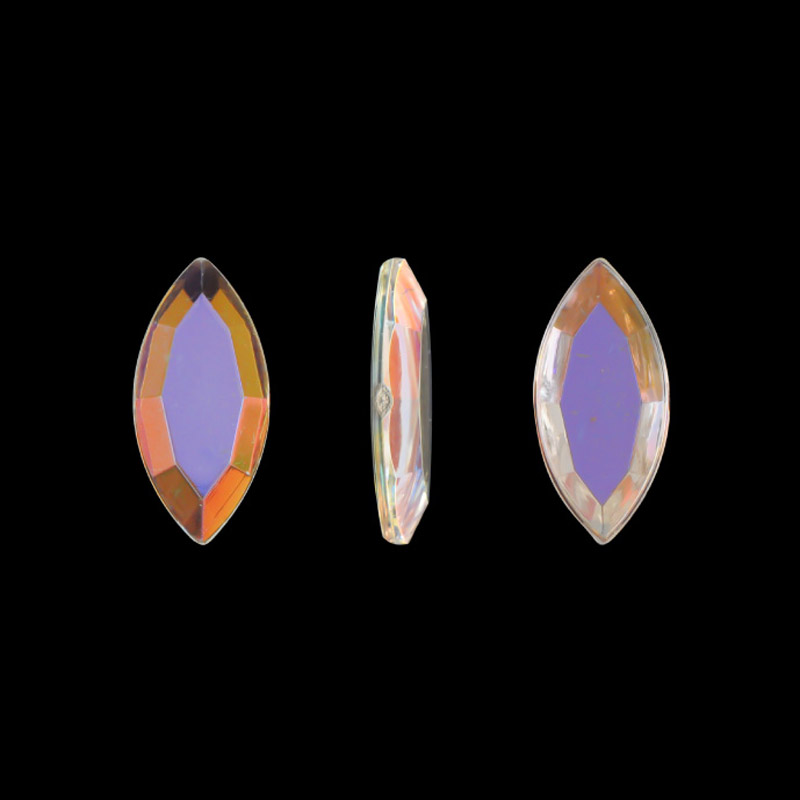 Acrilico K1016 marquesa plana 7x15mm sand opal 15 x und