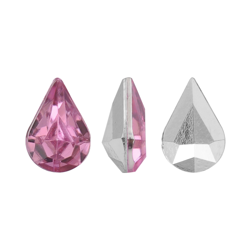 Acrilico K1017 gota con cono 4x6mm rose 8 x und