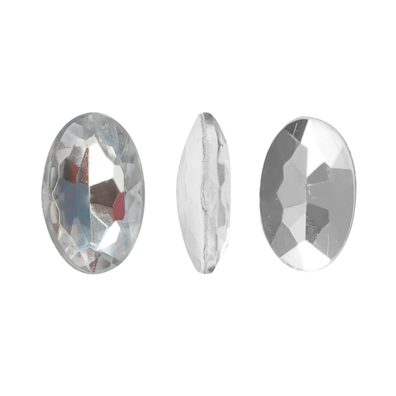 Acrilico K1022 oval con cono 4x6mm crystal 2 x und