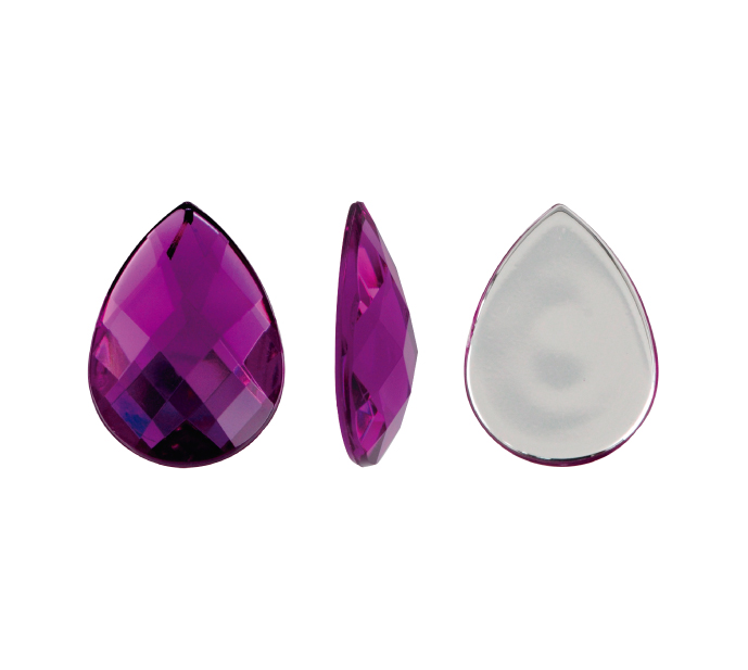 Acrilico K1027 gota plana 7x10mm purpple velvet 5 x und