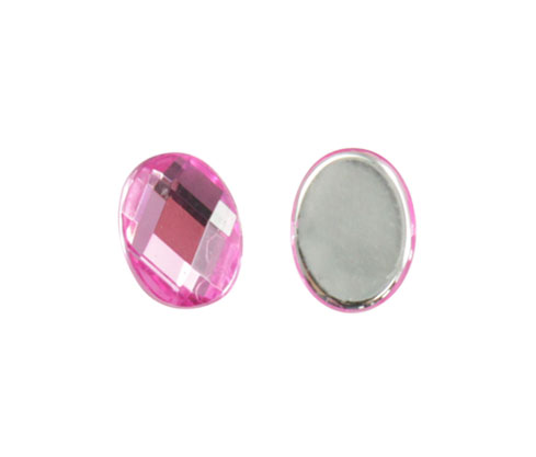 Acrilico K1029 oval plano 6x8mm rose 8 x und