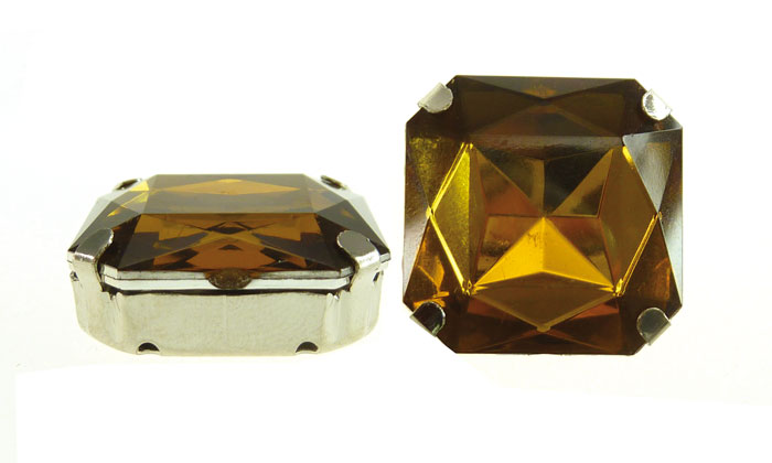 Acrilico K1034 asscher con cono 23mm/nq topaz 7 x und