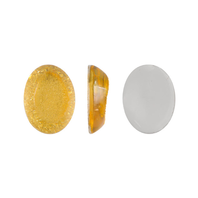 Acrilico oval Ann 05712 dorado escarchado 15x20mm x und