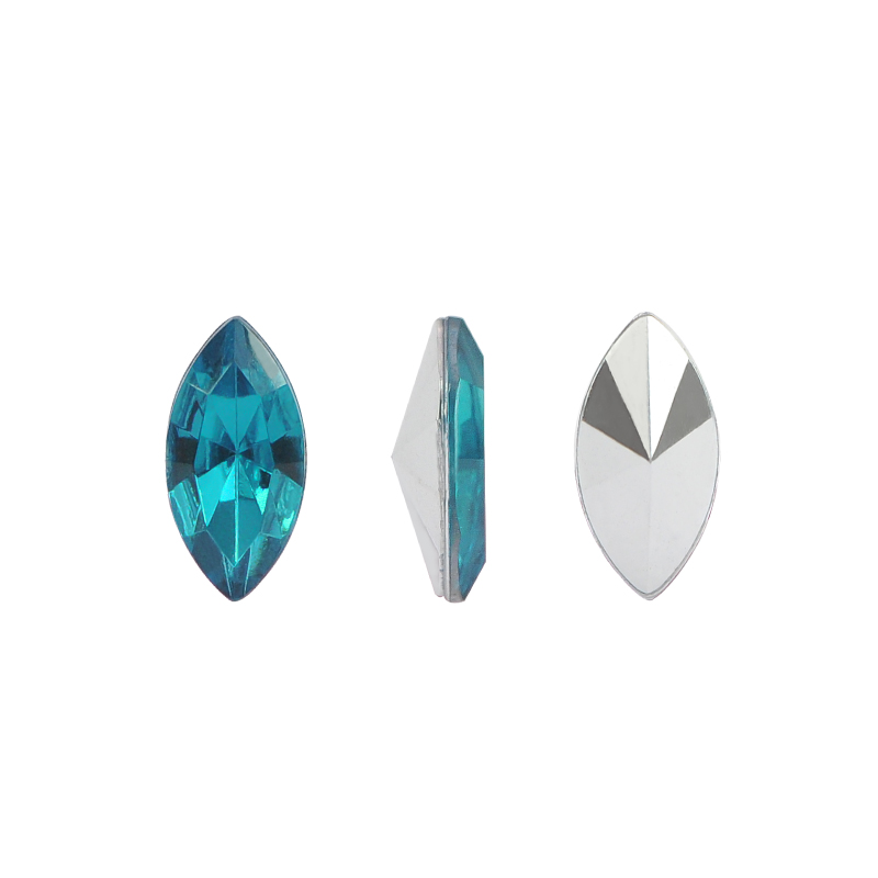 Acrilico K1015 marquesa con cono 4x8mm blue zircon 39 x und