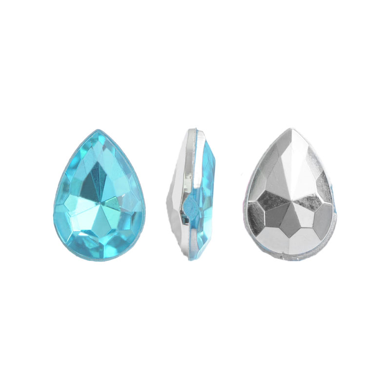 Acrilico K1017 gota con cono 7x10mm aquamarine 25 x und