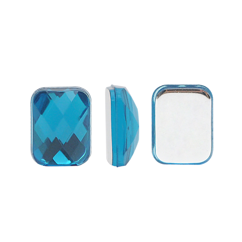 Acrilico K1031 rectangular plano 6x8 blue zircon 39 x und