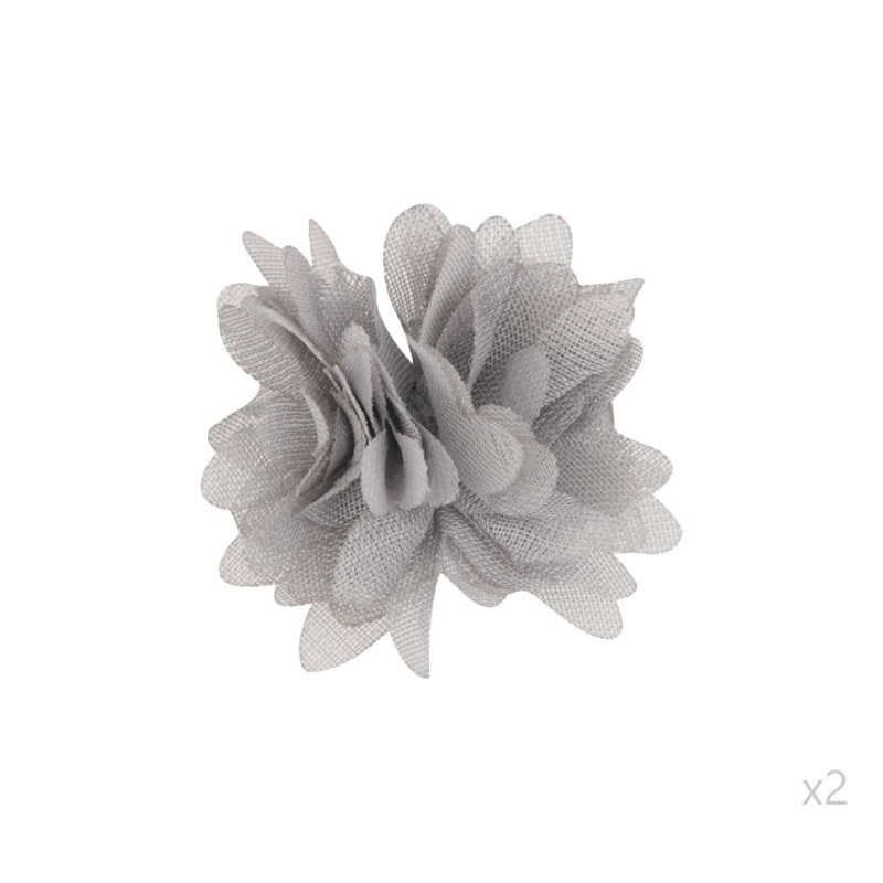 Flor organza 4-4.5cm N.151 gris x par