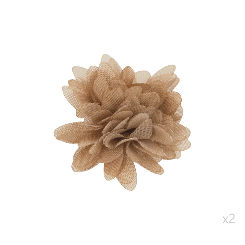 Flor organza 4-4.5cm N.196 camel x par