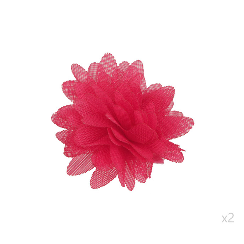 Flor organza 4-4.5cm N.2 fucshia x par