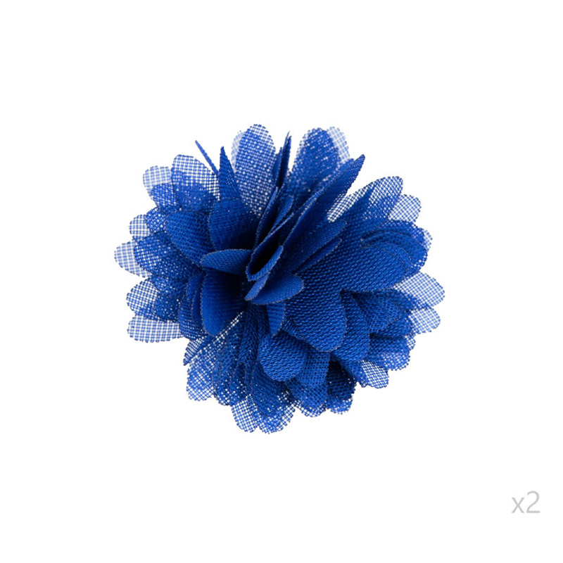 Flor organza 4-4.5cm N.26 azul rey x par