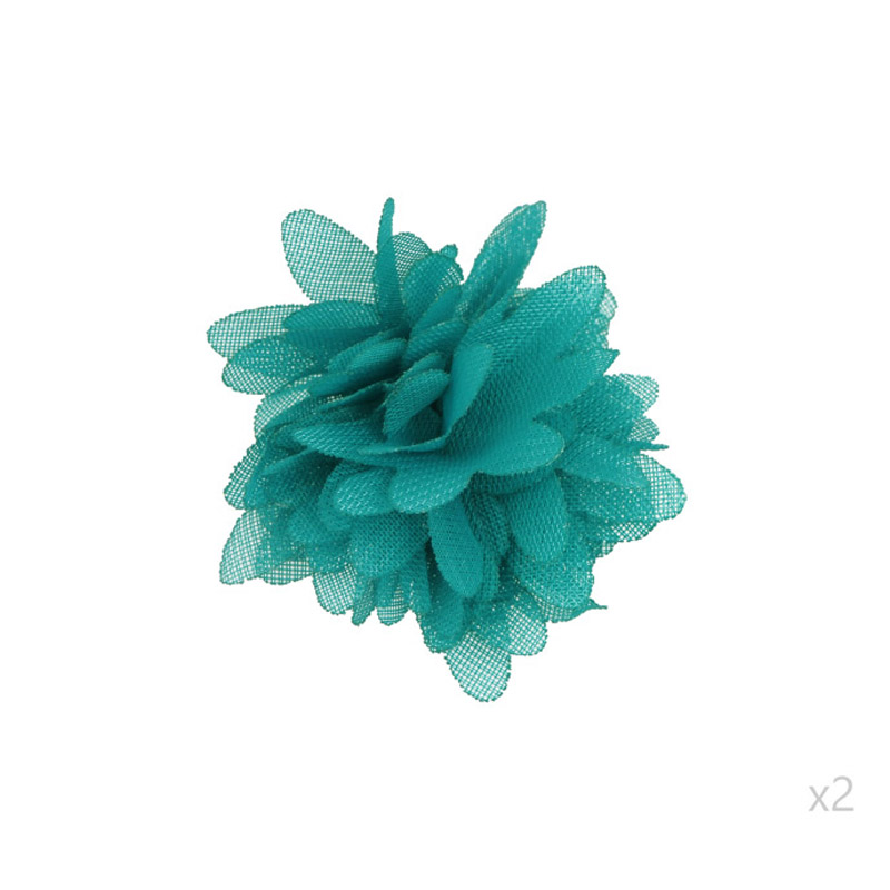 Flor organza 4-4.5cm N.57 blue zircon x par