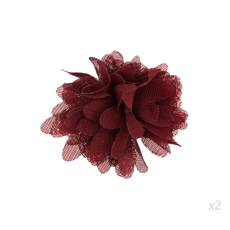 Flor organza 4-4.5cm N.77 marsala x par