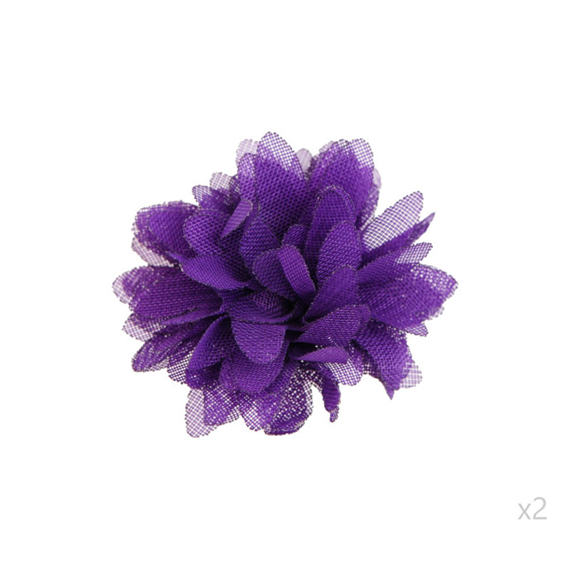 Flor organza 4-4.5cm N.95 morado x par