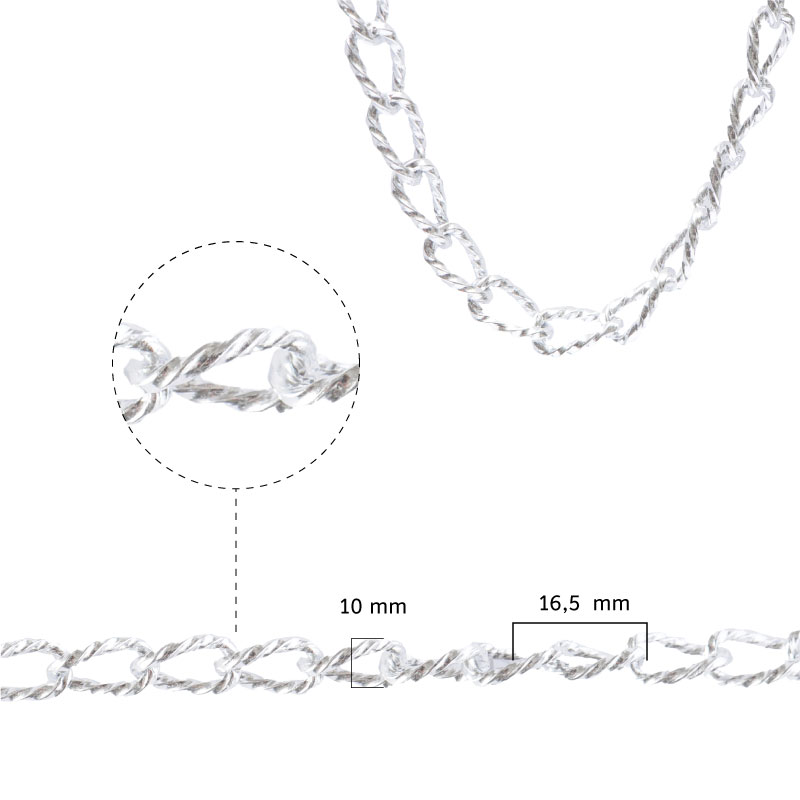 Cadena aluminio K1430 16.5x10mm K-15 x 20m