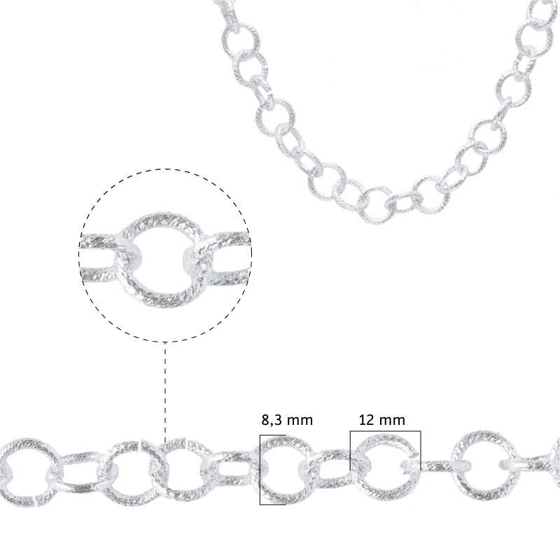 Cadena aluminio K14615 8.3x12mm K-15 x mt