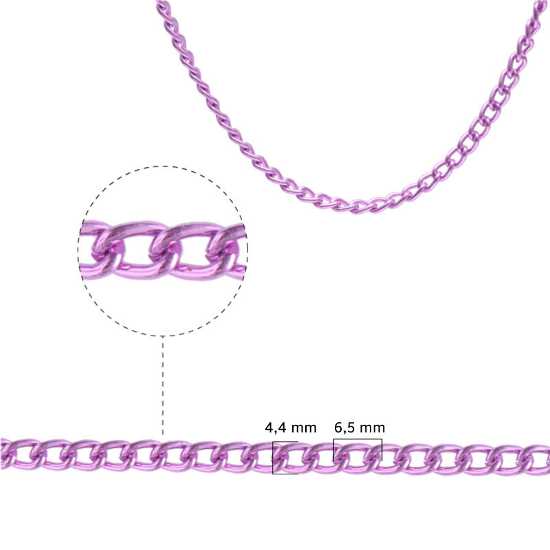 Cadena aluminio ref.2088 morada x mts